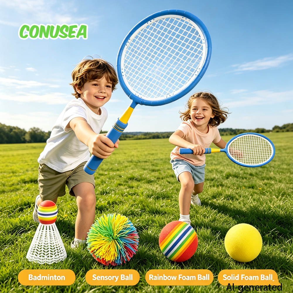 Badminton Game Pc - مجموعة مضارب تنس الريشة الطائرة للأطفال